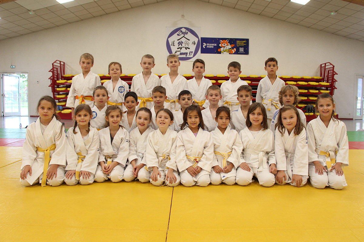Le deuxième groupe est composé de judokas poussins, poussines.